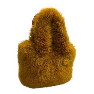 J.‎ Crew Faux Fur Shearling Top Handle Tote Gold Brown H3878